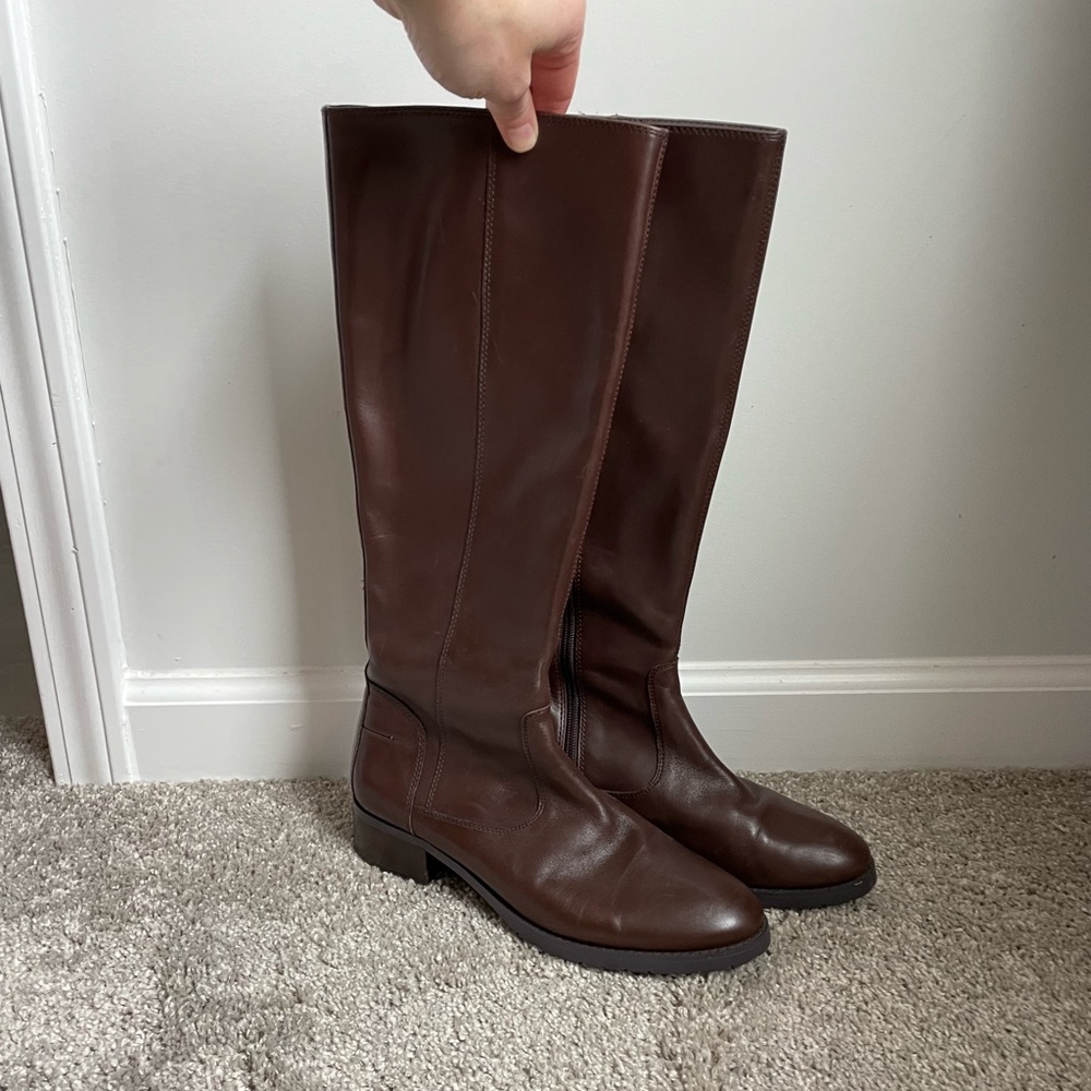 LAST CHANCE Donald J Pliner brown tall boot size 8.5